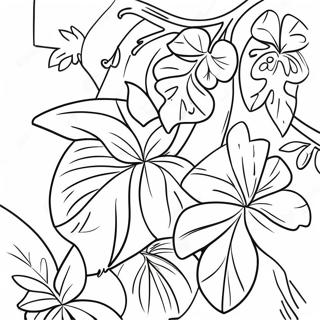 Page De Coloriage De Vigne Tropicale 138618-69914