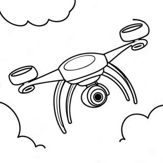 Drone Volant Dans Le Ciel Page De Coloriage 138669-69954