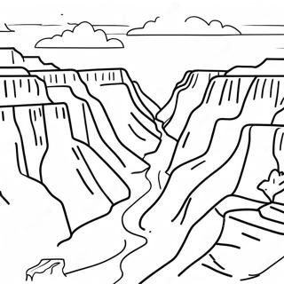 Page De Coloriage Du Paysage Majestueux Du Grand Canyon 138771-70033