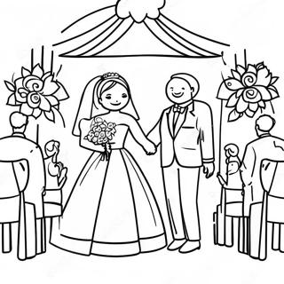 Ceremonie De Mariage Joyeuse Page A Colorier 13877-3041