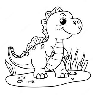 Dinosaure Aquatique Pages À Colorier