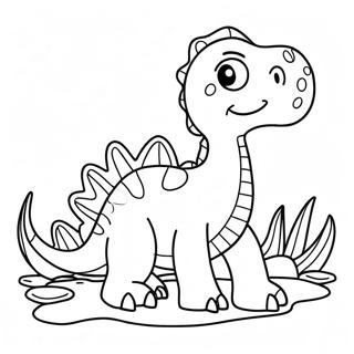 Page De Coloriage De Dinosaure Aquatique Amical 138796-70054