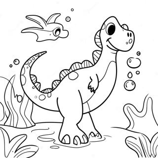 Dinosaure Aquatique Pages à colorier