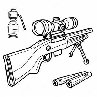 Page De Coloriage De Fusil De Sniper Realiste 138822-70074