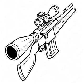 Page De Coloriage De Fusil De Sniper Realiste 138822-70075