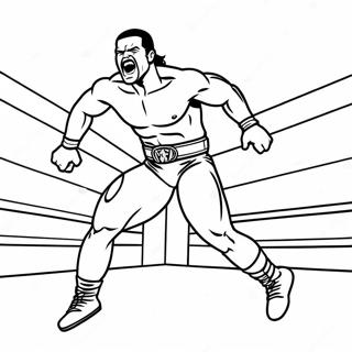 Page De Coloriage Lutteur Wwe Sautant Sur Un Adversaire 138949-70173