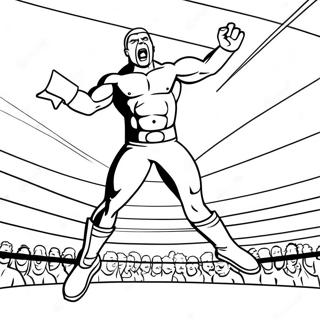 Page De Coloriage Lutteur Wwe Sautant Sur Un Adversaire 138949-70174