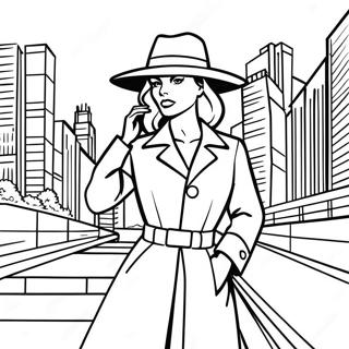 Page De Coloriage Carmen Sandiego Dans Une Ville Mysterieuse 139052-70253