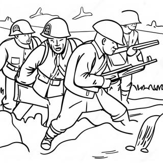 Page De Coloriage Des Soldats Du Jour J En Action 139155-70334