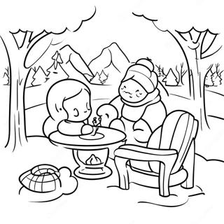 Page De Coloriage Scene Dhiver Confortable 139206-70373