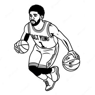 Page De Coloriage Kyrie Irving Dribblant Au Basket 139232-70394