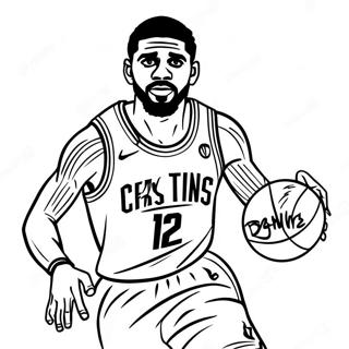 Page De Coloriage Kyrie Irving Dribblant Au Basket 139232-70396