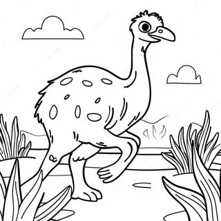 Page De Coloriage Dun Emeu Aventurier En Train De Courir 139312 70465