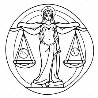 Page De Coloriage Du Signe Du Zodiaque Balance 139334-70471