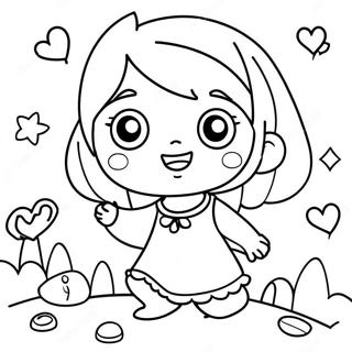 Page De Coloriage De Like Nastya Mignonne Jouant Avec Des Amis 139387-70515