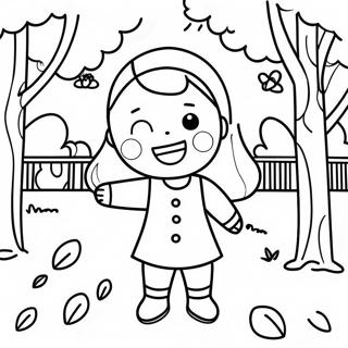 Page De Coloriage De Like Nastya Heureuse Dans Un Parc 139388-70517