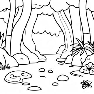 Page De Coloriage De La Foret Tropicale 139436-70550