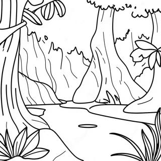 Page De Coloriage De La Foret Tropicale 139436-70552