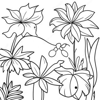 Forêt Tropicale Pages à colorier