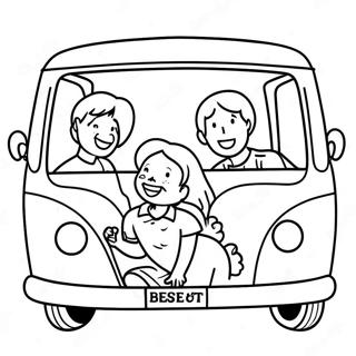 Page De Coloriage De Famille Heureuse Dans Un Fourgon 139565-70657