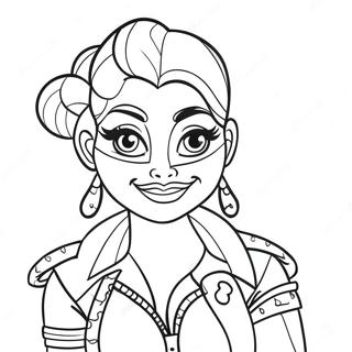 Page De Coloriage De Princesse Disney Punk Rebelle En Cuir 139668-70741