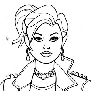 Page De Coloriage De Princesse Disney Punk Rebelle En Cuir 139668-70742