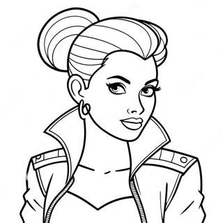 Page De Coloriage De Princesse Disney Punk Rebelle En Cuir 139668-70743