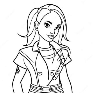 Page De Coloriage De Princesse Disney Punk Rebelle En Cuir 139668-70744