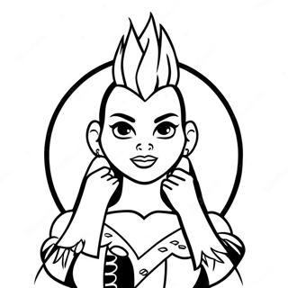 Page De Coloriage De Princesse Disney Punk Cool Avec Une Crete 139669-70745