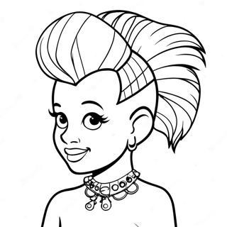 Page De Coloriage De Princesse Disney Punk Cool Avec Une Crete 139669-70746
