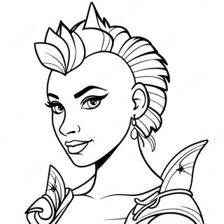 Page De Coloriage De Princesse Disney Punk Cool Avec Une Crete 139669-70747