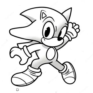 Sonic Lombre Courant Vite Page A Colorier 14054-3066