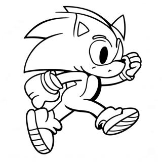 Sonic Lombre Courant Vite Page A Colorier 14054-3067