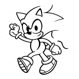 Sonic Lombre Courant Vite Page A Colorier 14054-3068