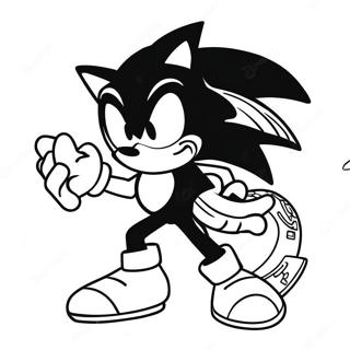 Sonic Lombre Avec Lemeraude Du Chaos Page A Colorier 14055-3069