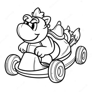 Page A Colorier Mario Kart Bowser Dans Un Kart 14620-3190