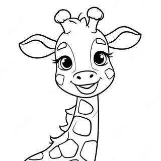 Page A Colorier De Mignonne Girafe Bebe 15619-3406