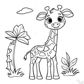 Page A Colorier De Mignonne Girafe Bebe 15619-3407