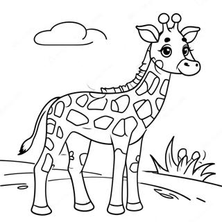 Page A Colorier De Mignonne Girafe Bebe 15619-3408