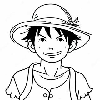 Page A Colorier De Luffy Avec Un Chapeau De Paille 15799-3446