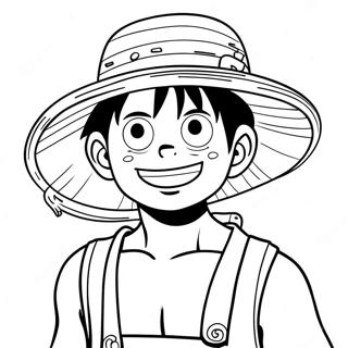 Page A Colorier De Luffy Avec Un Chapeau De Paille 15799-3448