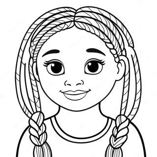 Page A Colorier De Mignonne Fille Noire Avec Des Tresses 15890-3466