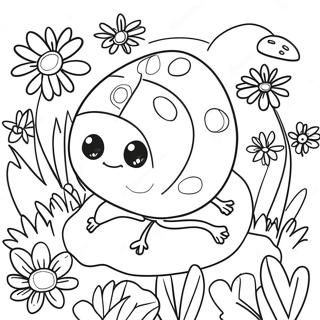 Coccinelle Joueuse Dans Un Jardin Page A Colorier 15989-3498