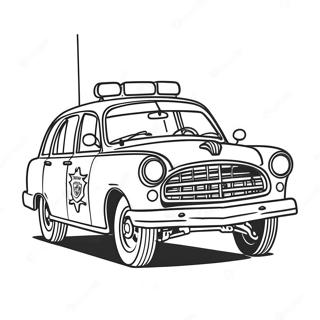 Page A Colorier De Voiture De Police Vintage 16080-3512