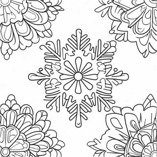 Page A Colorier De Contour De Flocon De Neige Simple 16166 3536