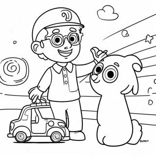 Page A Colorier De Blippi Jouant Avec Des Amis 16260-3546