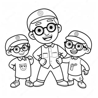 Page A Colorier De Blippi Jouant Avec Des Amis 16260-3547