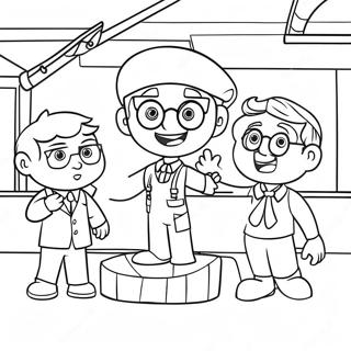 Page A Colorier De Blippi Jouant Avec Des Amis 16260-3548