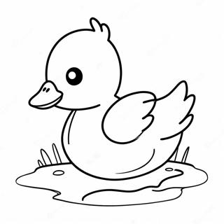 Mignonne Canetons Nageant Page A Colorier 17085-3727