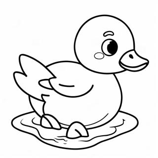 Mignonne Canetons Nageant Page A Colorier 17085-3728